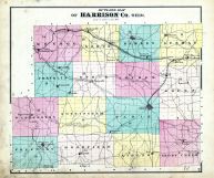 Outline Map, Harrison County 1875 Caldwell